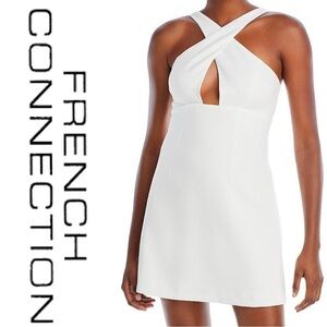 NWT $148 French Connection Crossover Cut Out Dress Size 8